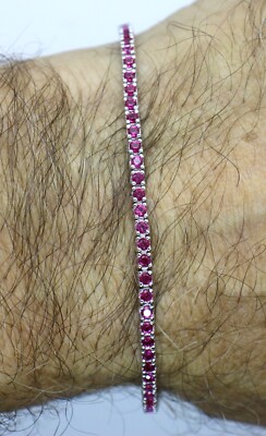TENNIS ARMBAND RUBIN SILBER ZIRKONIA MM 2 UNISEX 4 Krallen 16 cm 18 20 EXPLOIT