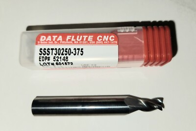 DATA FLUTE # 52148 1/4'' DIA X 3/8'' SD X 3/8'' LOC X 2-1/2'' OAL 3 FL CR 0.015'' EM