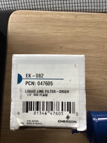 Emerson EK-082 Liquid Line Filter Drier 1/4" SAE Flare