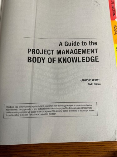 A Guide to the Project Management Body of Knowledge Sixth Edition- G8 - Picture 3 of 16