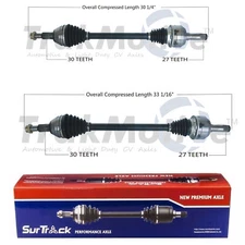 SurTrack Pair Set of 2 Rear CV Axle Shafts For Cadillac CTS 2004-2007