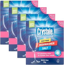 Crystale Dishwasher Salt, 4 x 2kg (Crystale Clear Results) 1.75 per kilo