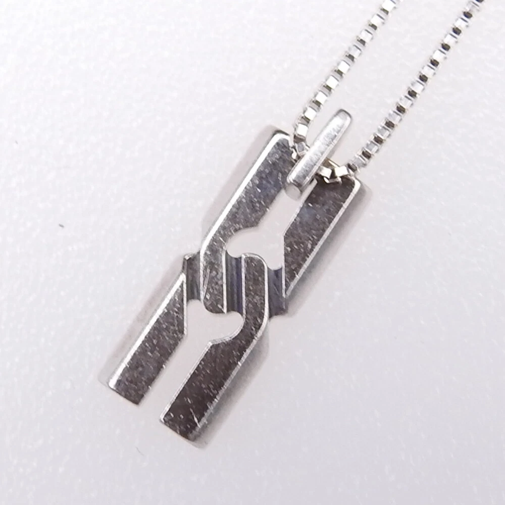 Collana Unisex Gucci K18WG Ciondolo Infinito Oro Bianco 750 Originale