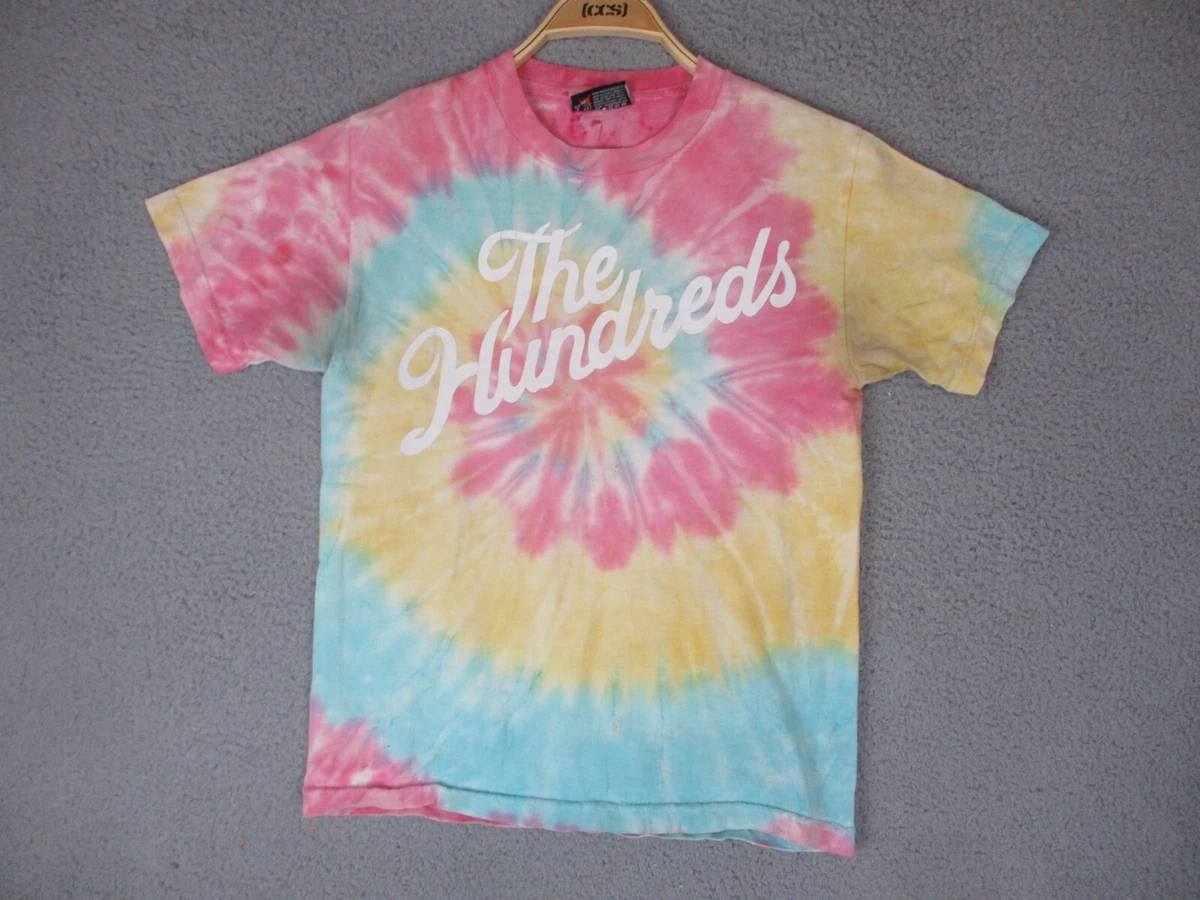 The Hundreds Shirt Mens Small Pink Blue Tie Dye Short Sleeve Crewneck Casual