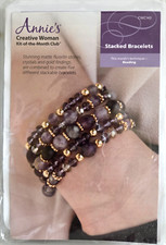 Jewlery Making Kit Annies Creative Woman Stacked Bracelets Stone Crystal Gold