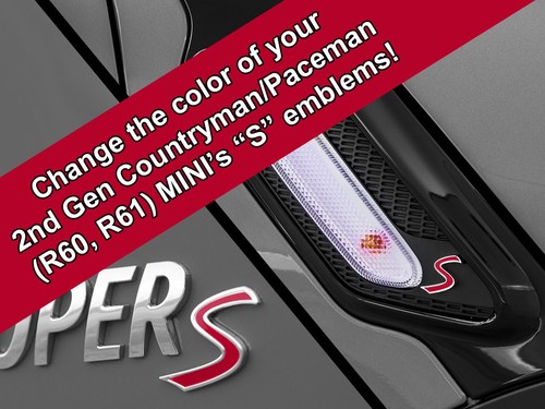 D138 Scuttle and Emblem S Decal Replacements for MINI Countryman Paceman R60 R61 - Bild 15 von 27