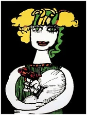 Wall Decor Poster.Fine Graphic Art Design.Dangerous Blonde.Room Home art.194