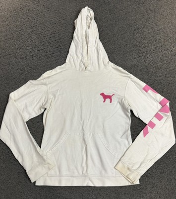 Sweat à Capuche Victoria's Secret PINK - Blanc - Taille XL - Neuf Avec étiquettes