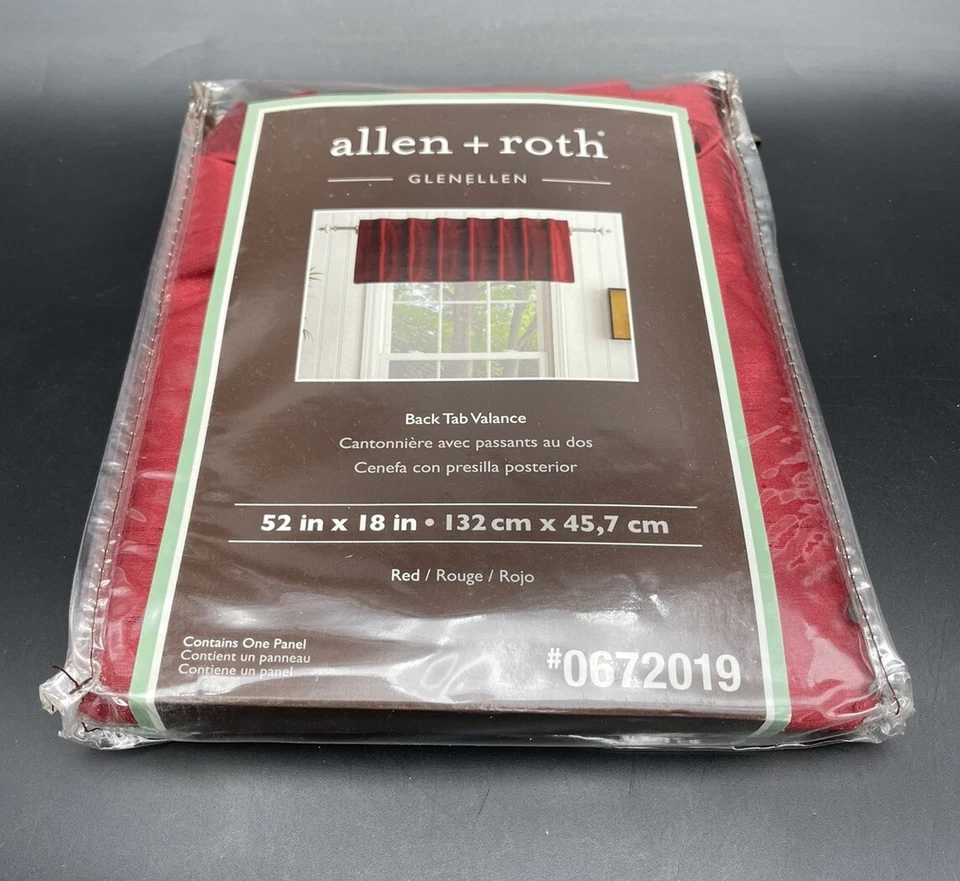 Cenefa Allen + Roth Glenellen roja con lengüeta trasera 0672019 52 pulgadas x 18 pulgadas Foto 3 de 4