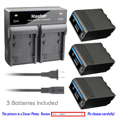 Kastar Battery Rapid Charger for Sony NP-F990PRO Sony NEX-FS100 PXW-Z150 CCD-TR3