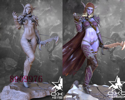Sylvanas WOW 3D Printing Unpainted Figure Model GK Blank Kit Sculpture New Stock