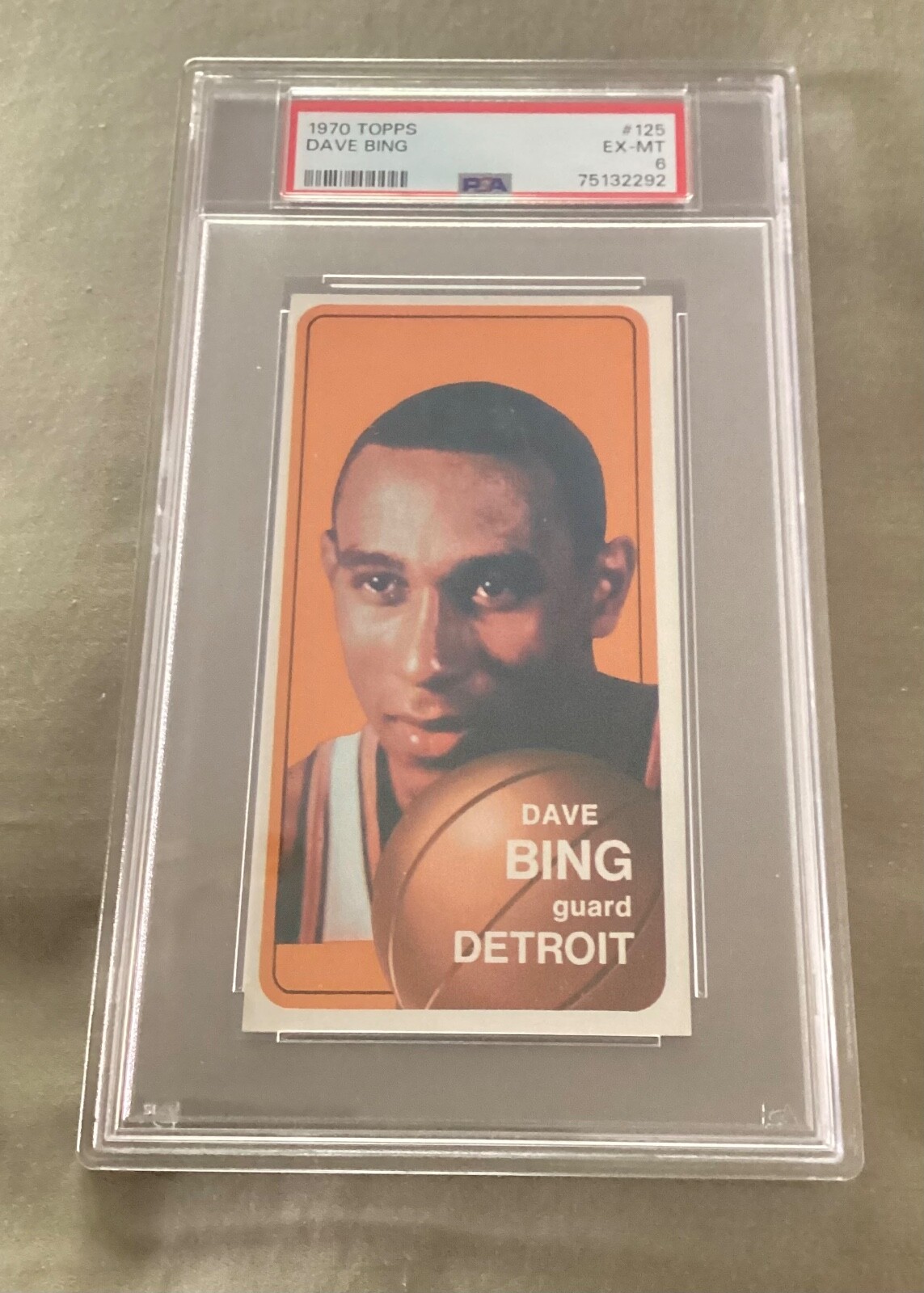 1970-1971 Topps Basketball #125 DAVE BING Detroit Pistons HOF PSA 6