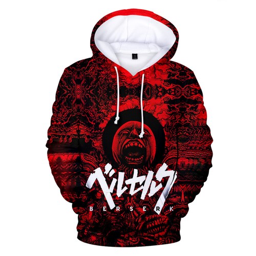 Berserk Guts 3D Hoodies Cosplay Berserker Adult Kids Sweatshirts Jackets Coats - Picture 7 of 29