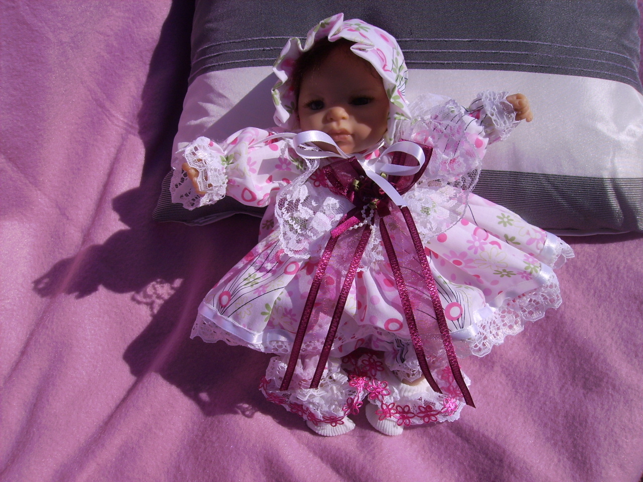 Robe poupée 20-25 cm ensemble de 4 pièces fait main pour poupons Raynal et Corolle