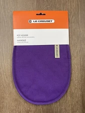 "Ultra Violet" LE CREUSET  100% Cotton Fabric Oval Pot Holder Hot Pad Textiles
