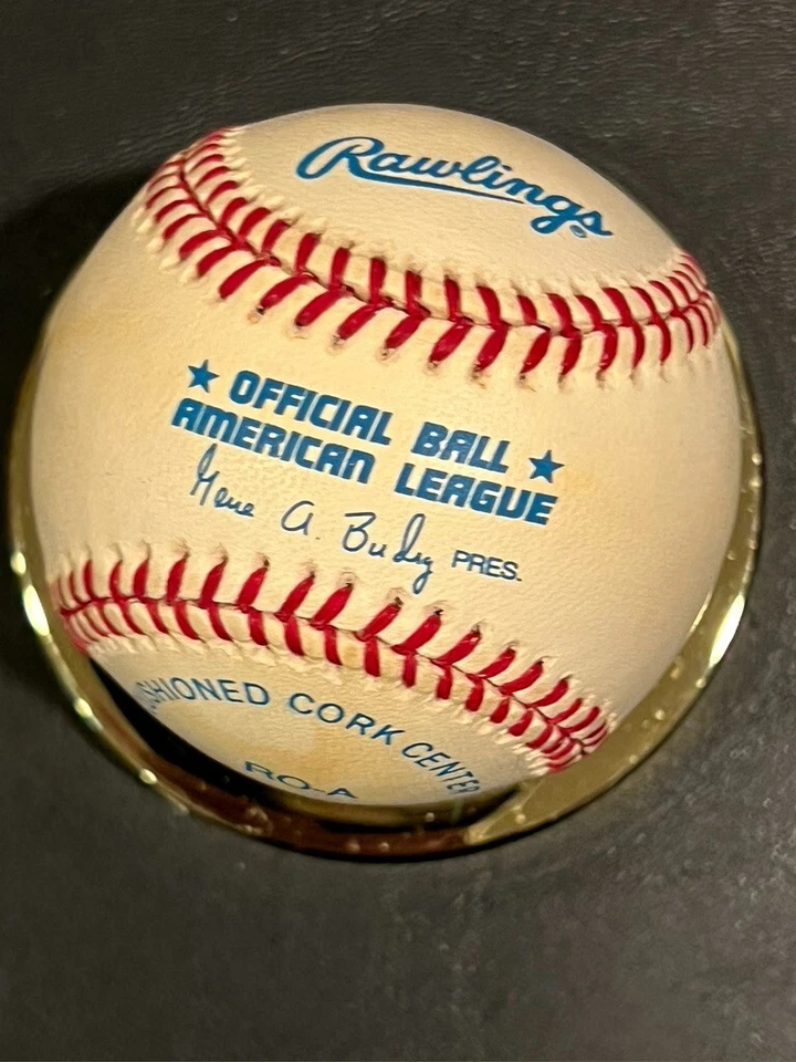 Ralph Houk Hand Signed Baseball New York Yankees 1961 World Champs - Image 2 of 2