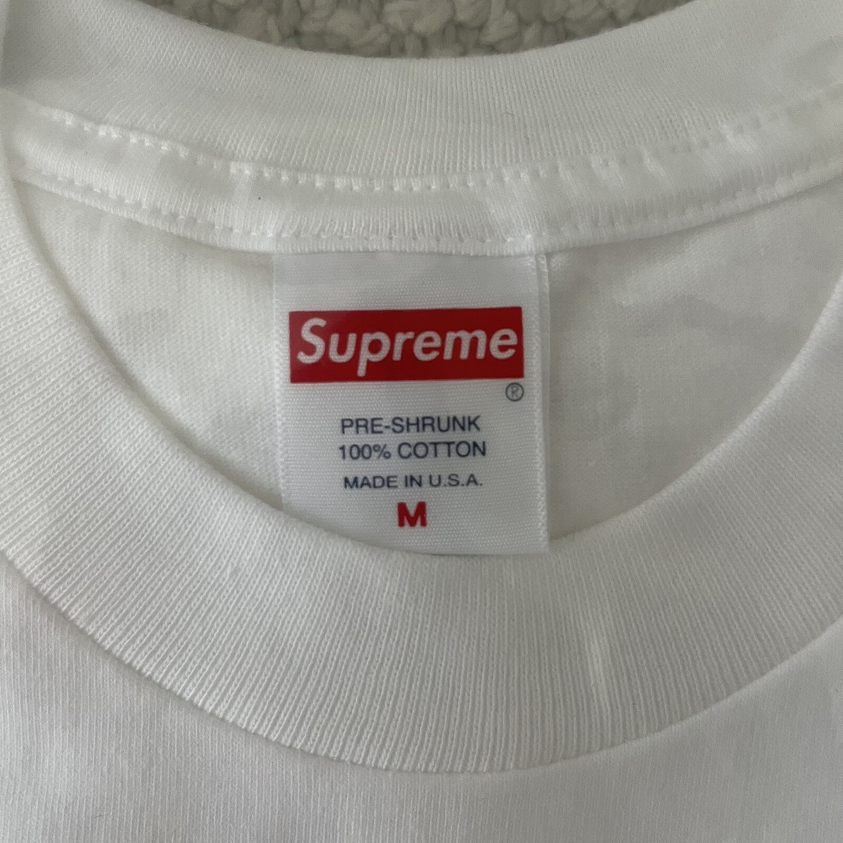 Supreme x Swarovski Crystal Box Logo Bogo Tee Shirt White Supreme x Swarovski Crystal Box Logo Bogo Tee Shirt White