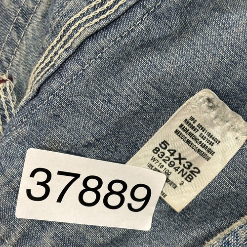 Dickies Dungarees Adult 52x30 Blue Bib Overalls Denim Workwear Carpenter Mens* - Picture 8 of 11