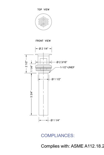Jaclo 808-SB Grid Lavatory Drain with Overflow - Satin Brass. Pop Up Not Incl. - Picture 18 of 18