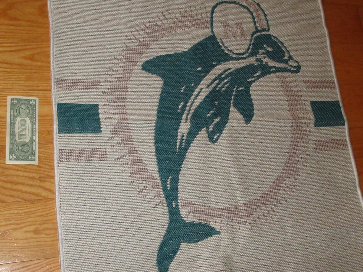 【rug】Dolphins NFL タペストリーラグマット ドルフィンズ Fanmats NFL Miami Dolphins 4'x6' Area Rug with Non-Skid