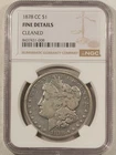 1878-CC $1 MORGAN DOLLAR - NGC FINE DETAILS, CLEANED, CARSON CITY!