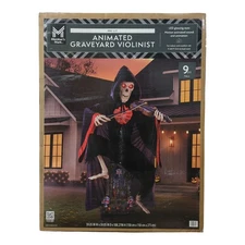 Member's Mark 9ft Pre-Lit Animated Graveyard Violinist, Black
