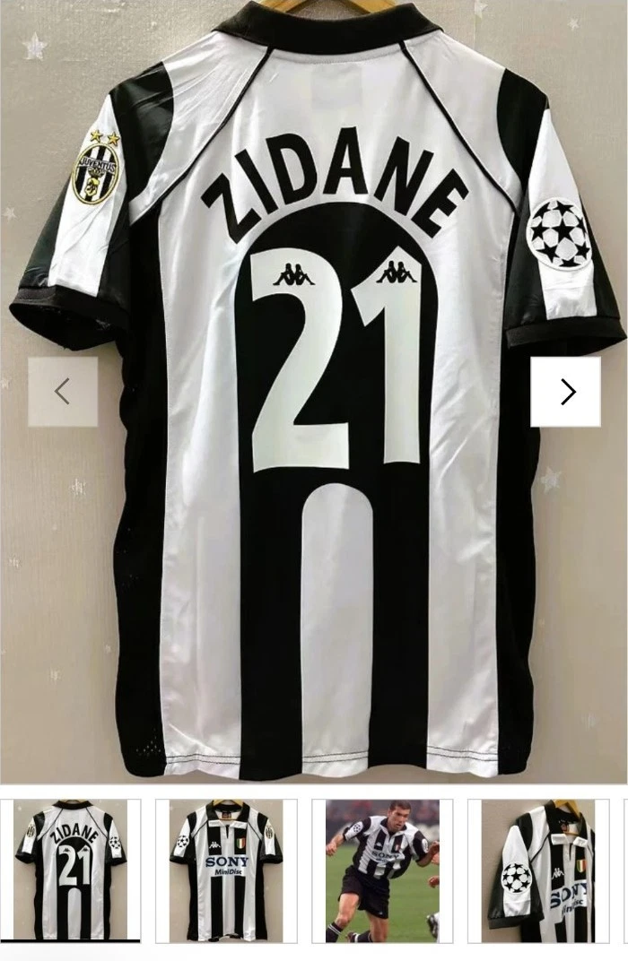 Maillot Domicile Zidane Juventus 98/99 – Porté Match Préparé Kappa Taille XL