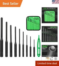 9-Piece Precision Roll Pin Punch Set with Storage Pouch for Automotive  Crafts