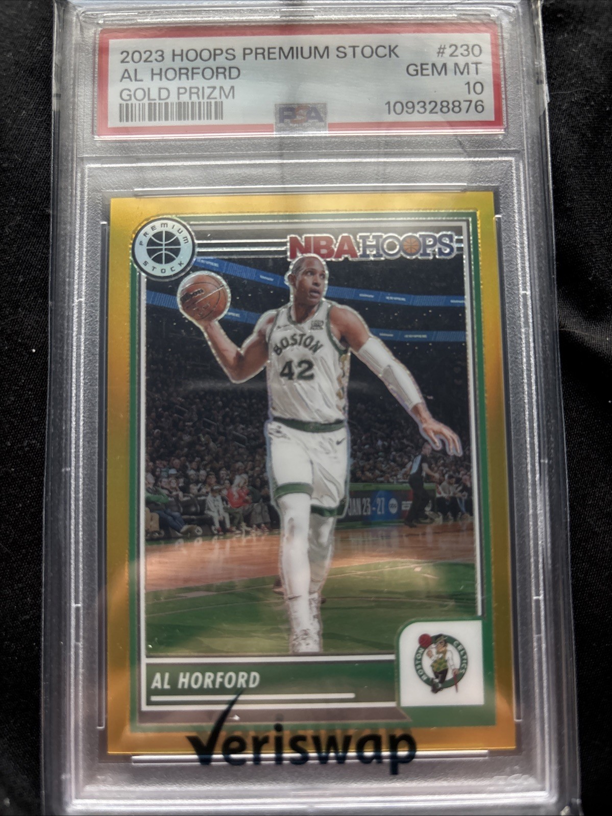 2023 Panini NBA Hoops Premium Stock Al Horford Gold Prizm /10 PSA 10