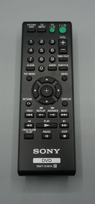 Sony OEM DVD Player Remote Control RMT-D187A - Cleaned/Tested/Working-0ib9