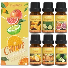 Citrus Essential Oils Set for Diffuser, Fragrance Oil | Sweet Orange, Bergamo...