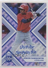 2018 Elite Extra Edition Aspirations Blue 27/50 Junior Sanquintin #116 Auto hg6