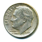 1958 D Roosevelt Dime US 10 Cent U.S America SILVER UNITED STATES 10c Coin #7392 — photo 1
