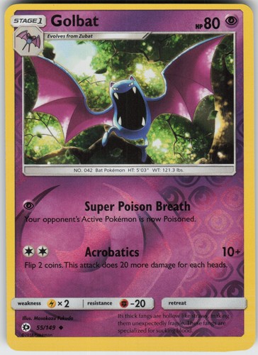Golbat 55/149 Reverse Holo Sun & Moon Base Set