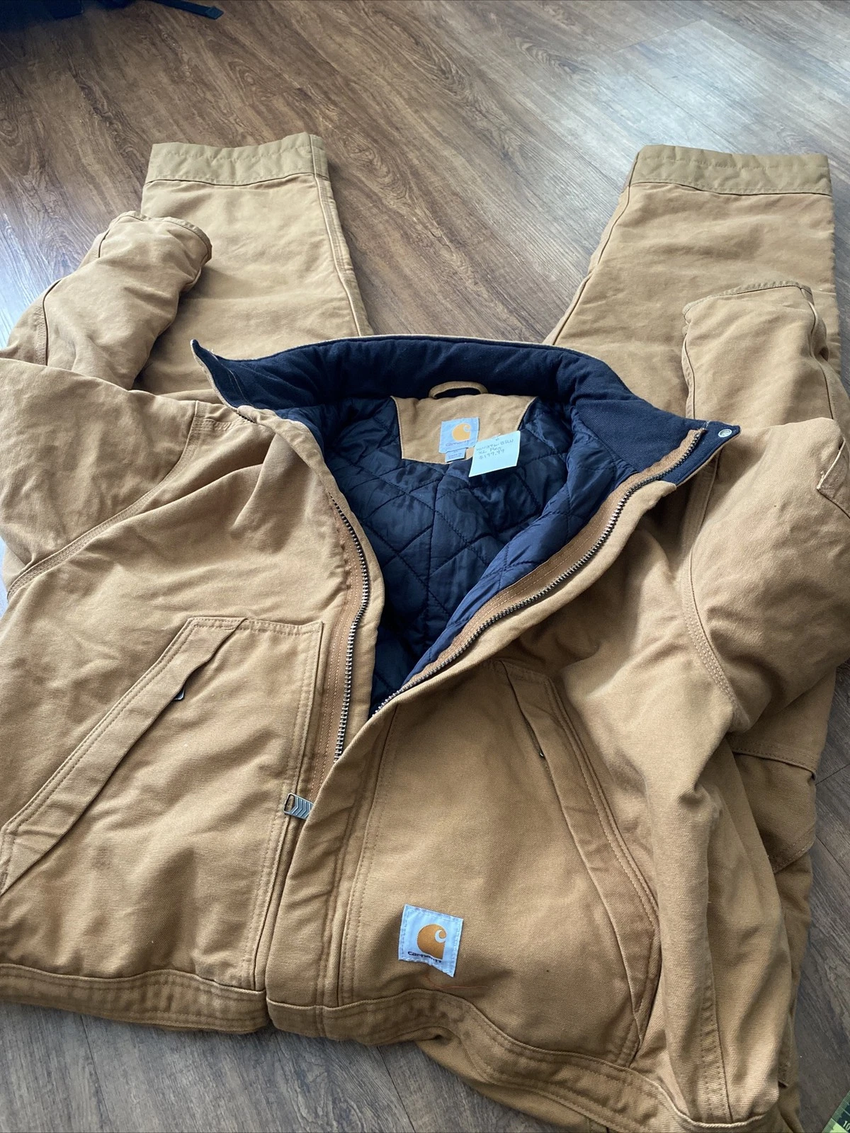 NEW CARHARTT 104396 Brown Washed Duck Coveralls Men size XL