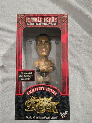 Vintage Rumble Heads The Rock Dwayne Johnson Bobble Head Collector's Edition