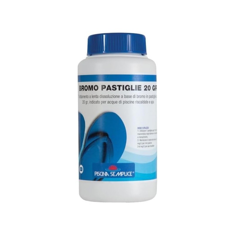 PISCINA SIMPLE - PS1513C12 - Bromo En Pastillas De 20 Gr - 1 Kg 8050847920223