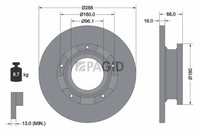2X Pagid Bremsscheibe Voll Ø288Mm FüR Ford Transit Custom V362 Kasten FY FZ