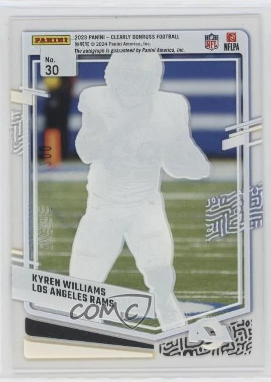 2023 Panini Clearly Donruss Auto /200 Kyren Williams #30 Auto - Image 2 of 2
