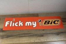 Flick my BIC Bumper Sticker - Pen Advertising 1976 Vintage Original 🔥🔥🔥