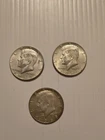 Three 1969 Kenny Half Dollar  50 cent Coins See Pictures