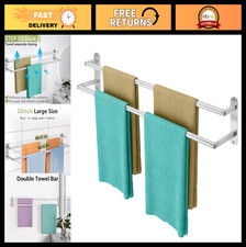 32" Double Towel Bar - Wall Mount Stainless Steel Bathroom Towel Rack Holder