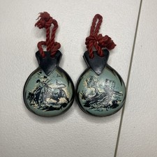 Vintage Spanish Themed Wooden Castanets