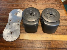 PAIR OF HARKEN (BARBAROSSA) OPENING DOUBLE FOOT BLOCKS 4,400# SWL, 9/16" LINE