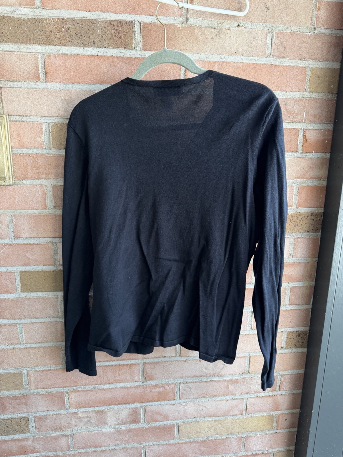 BLACK SILK BLEND PENDLETON BUTTON UP SWEATER SIZE… - image 3