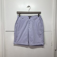 Mr Marvis Chino Shorts Lilac The Hustlers Cotton Stretch Elastic Waist Size M