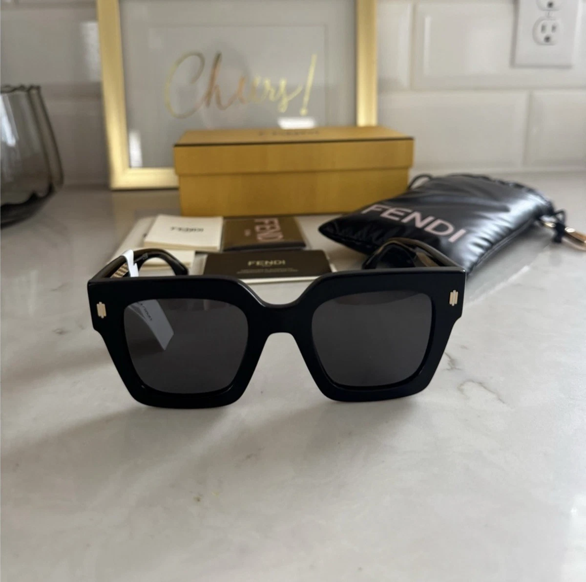 Fendi Black Black Sunglasses for Women for sale | eBay