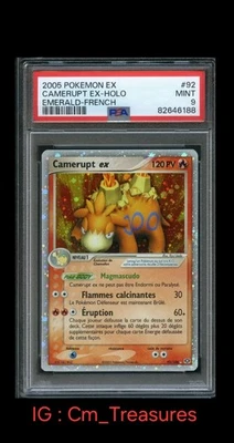 🔥 2005 Ex Emeraude Carte Pokémon Camerupt ex 92/106 PSA 9 🔥 - Photo 1/2
