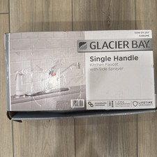 Glacier Bay Single Handle Standard Kitchen Faucet in Polished Chrome Side Spray
