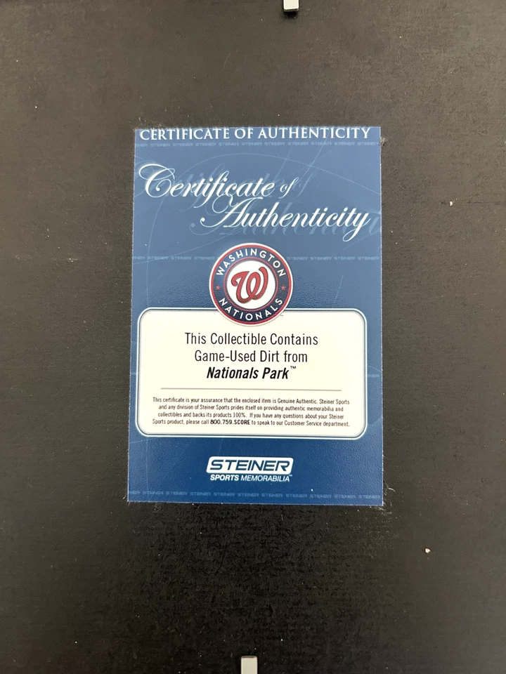 WASHINGTON NATIONALS - FRAMED 7 3/8” x 13 3/8” THE MAN CAVE SIGN- W/ FIELD DIRT - Image 4 of 4